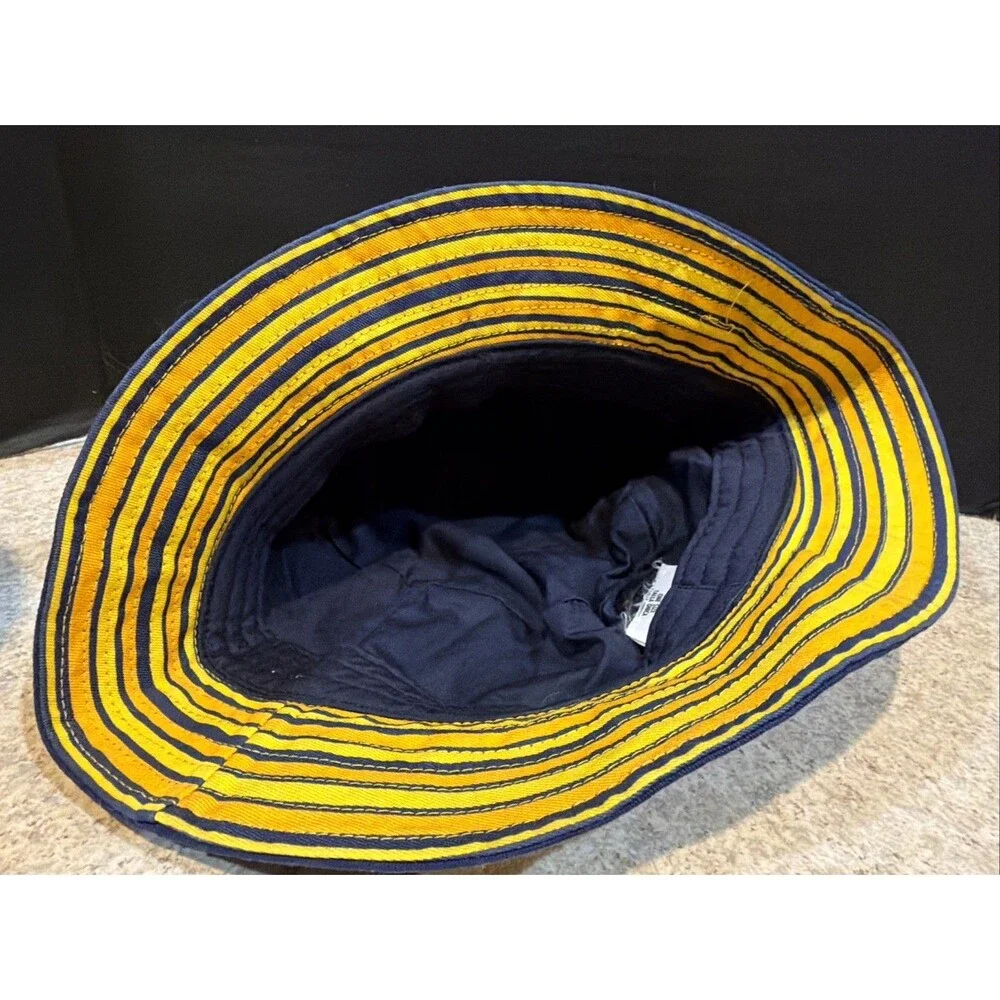 Walt Disney World  Resort Park Exclusive Navy Blue Yellow Summer Bucket Hat Cap - Picture 3 of 4